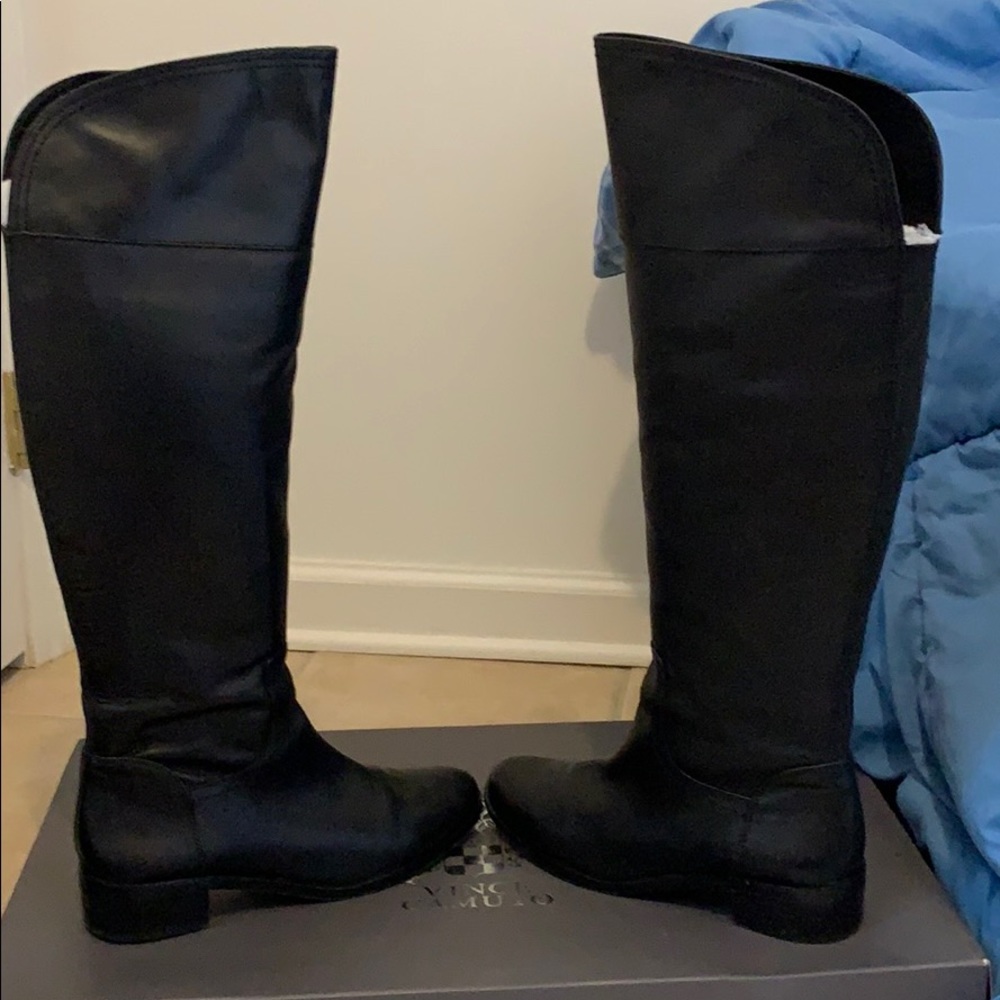 Black Gentle Calf Leather Boots.